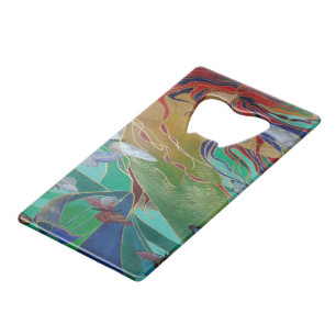 Mermaid Swimming with Butterflies Fantasy Art