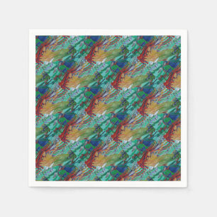 Mermaid Swimming with Butterflies Fantasy Art Napkin