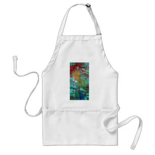 Mermaid Swimming with Butterflies Fantasy Art Standard Apron