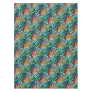 Mermaid Swimming with Butterflies Fantasy Art Tablecloth