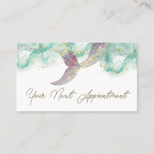 mermaid tail appointment card