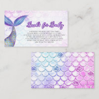 Mermaid Tail Baby Shower Book Request