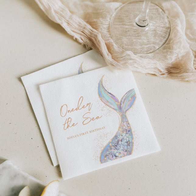 Mermaid Tail Birthday Napkin (Creator Uploaded)