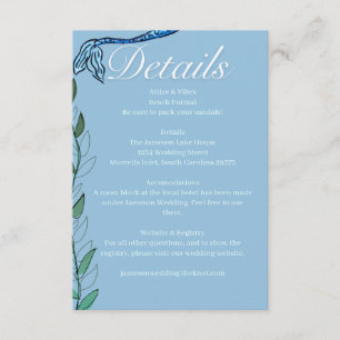 Mermaid Tail Details Wedding Card
