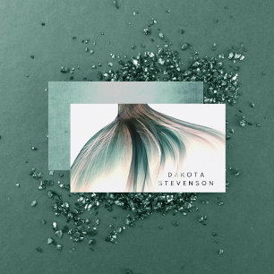 Mermaid Tail Fantasy Sage Green Lustre Branding Business Card