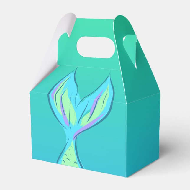 Mermaid Tail Favour Box (Front Side)