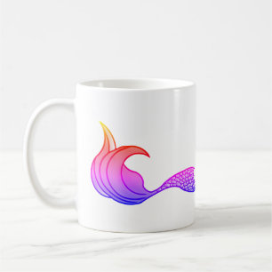 Mermaid Tail in festive rainbow of colour Coffee Mug
