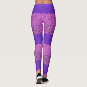 Mermaid Tail Leggings - Pink and Purple