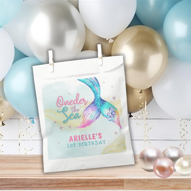 Mermaid Tail Onder the sea 1st birthday Favour Bags (Creator Uploaded)