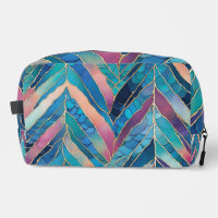 Mermaid Tail Print Blue And Pink Toiletries Bag