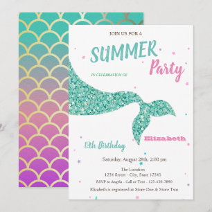 Mermaid Tail,Scales Invitation