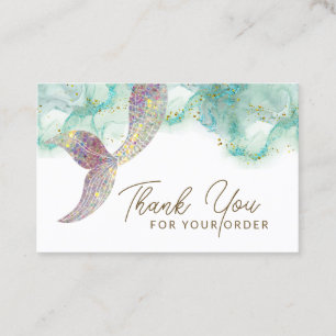 mermaid tail thank you card