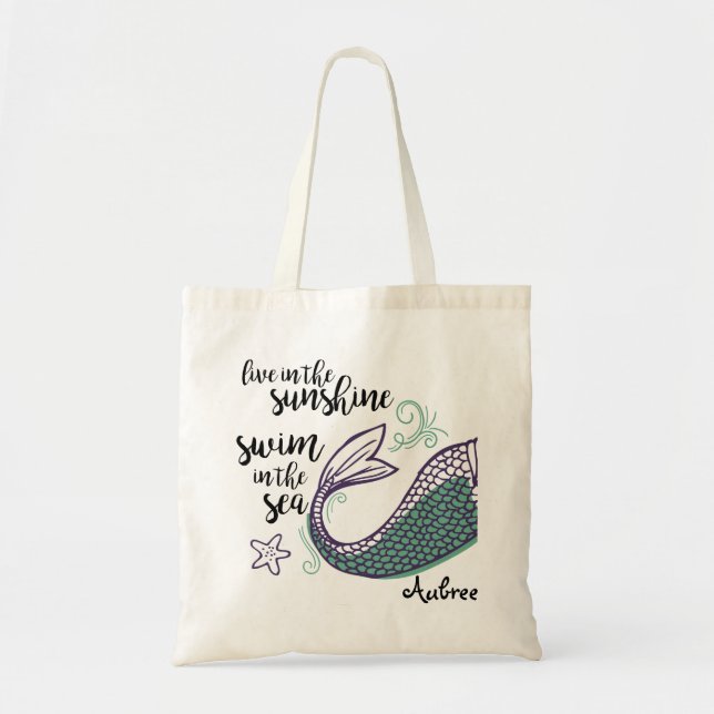 Mermaid Tail Tote Bag (Front)