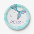 Mermaid Tail Under the Sea Birthday Paper Plates