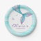 Mermaid Tail Under the Sea Birthday Paper Plates