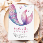Mermaid Tail Under the Sea Girl Birthday Invitation<br><div class="desc">Dive into a world of enchantment with our Mermaid Tail Under the Sea Girl Birthday Invitation! Make your little girl's mermaid birthday party a splashy success with this vibrant and colourful invitation. Featuring a mesmerising watercolor design in shades of pink and purple, this invitation sets the perfect tone for a...</div>