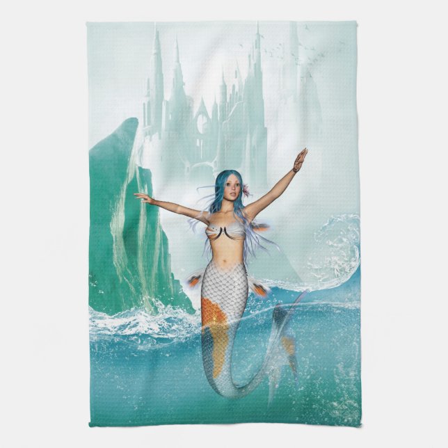 Mermaid Tea Towel (Vertical)