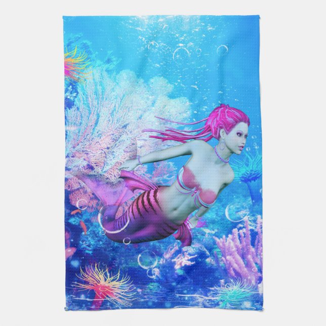 Mermaid Tea Towel (Vertical)