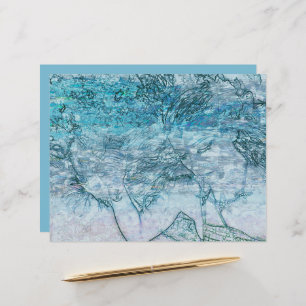 Mermaid Teal Green Nautical Ocean Waves Decoupage