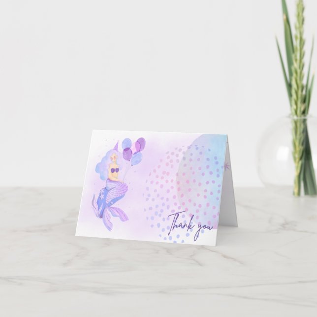 Mermaid Thank You Card (Front)