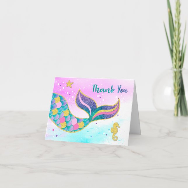 Mermaid Thank You Notes (Front)