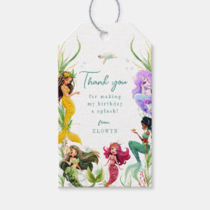 Mermaid Theme Birthday Party Thank You Gift Tags