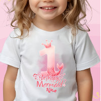 Mermaid Themed Girl's 1st Birthday Personalised