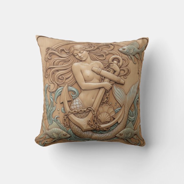 Mermaid Throw Cushion (Front)