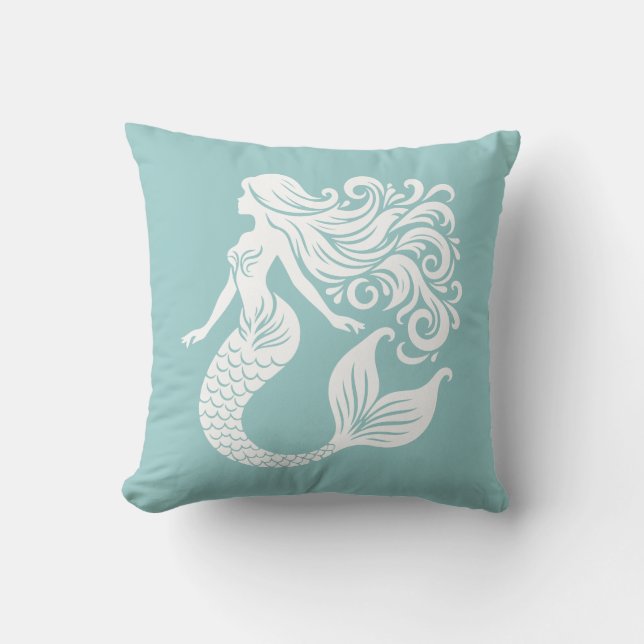 Mermaid Throw Pillow (Front)