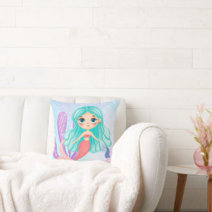 Mermaid  throw pillow