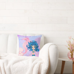 Mermaid  throw pillow