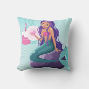 Mermaid  throw pillow