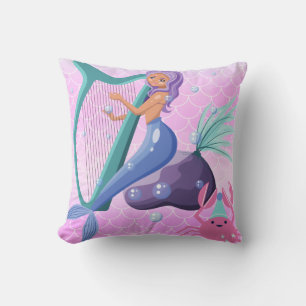 Mermaid  throw pillow