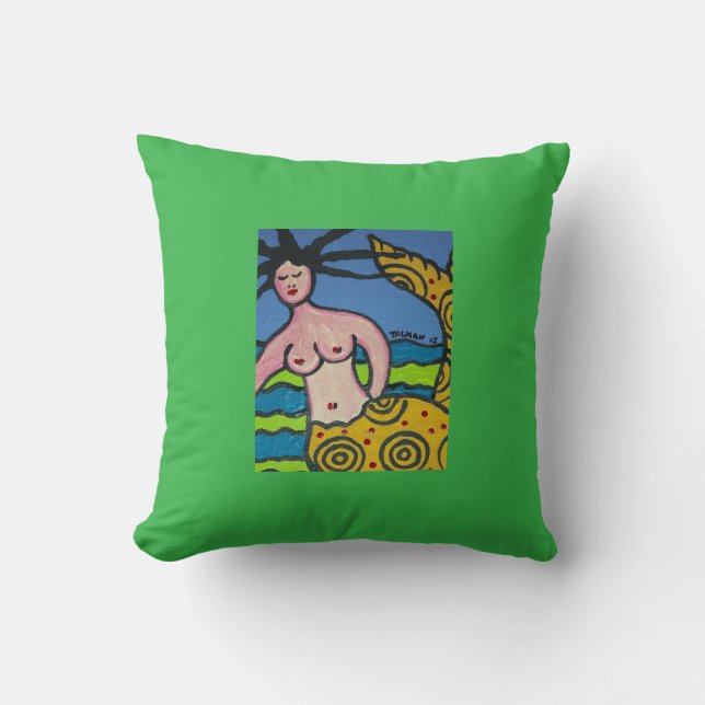 Mermaid Throw Pillow (Front)