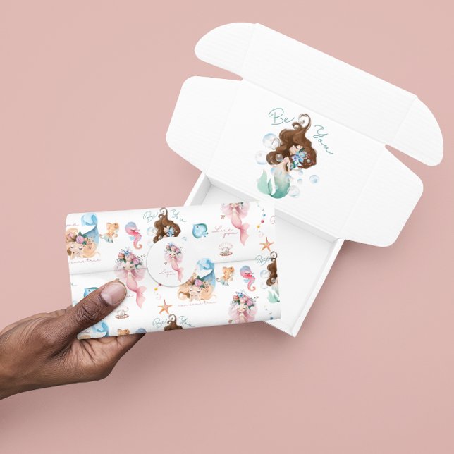 Mermaid Tissue Paper  (Celebrate a special child with this empowering mermaid tissue paper! Matching collection available! )