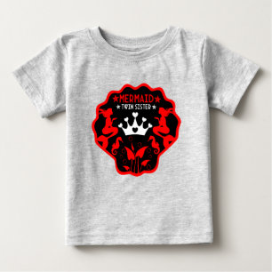 Mermaid Twin Sisters Baby T-Shirt