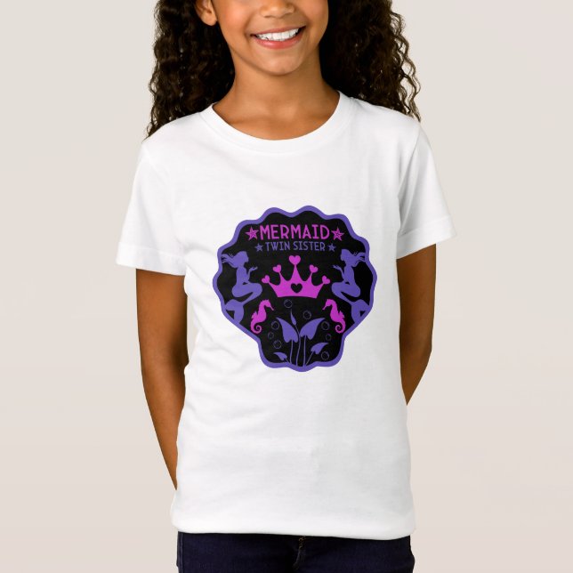  Mermaid Twin Sisters T-Shirt (Front)