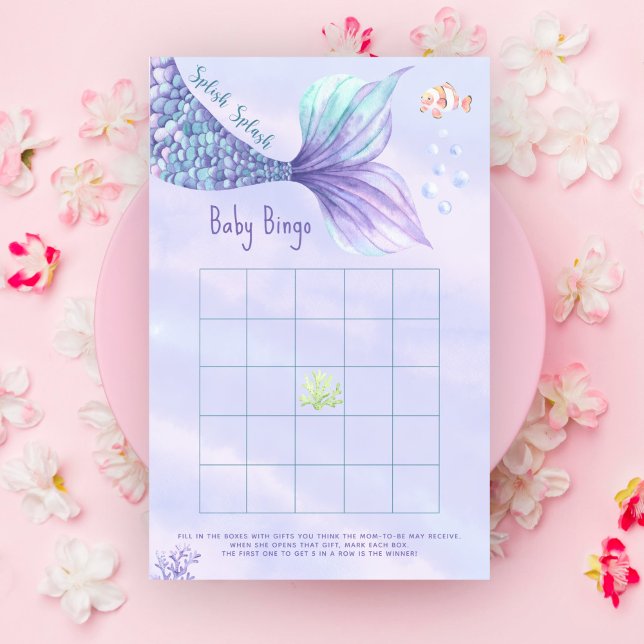 Mermaid Under the sea Baby shower bingo game (Creator Uploaded)