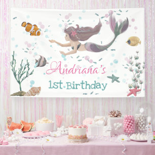 Mermaid Under The Sea Banner