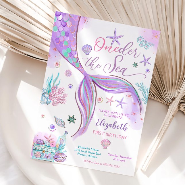 Mermaid Under the Sea Birthday Invitation (Creator Uploaded)