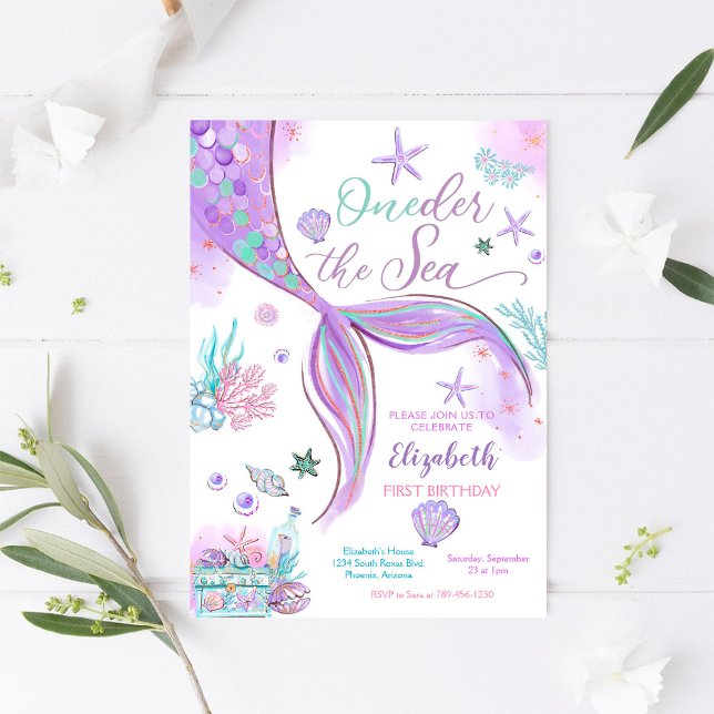 Mermaid Under the Sea Birthday Invitation (Creator Uploaded)