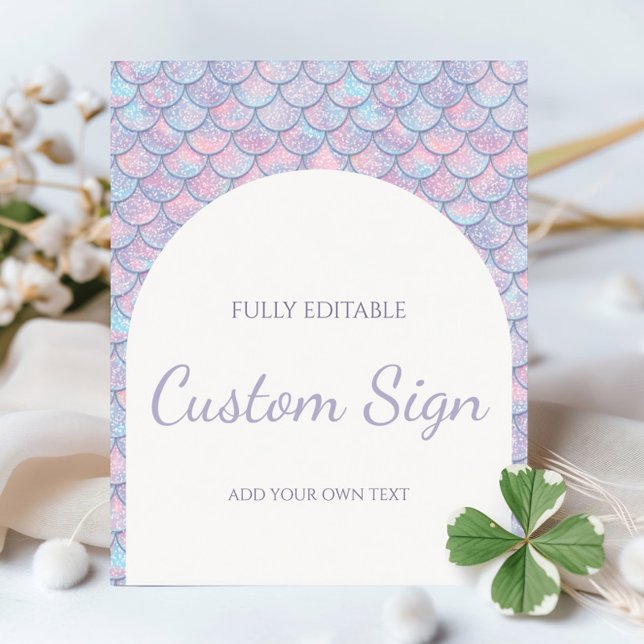 Mermaid Under the Sea Birthday Party Sign (Creator Uploaded)