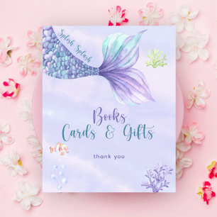 Mermaid Under the Sea Books cards and gifts Poster