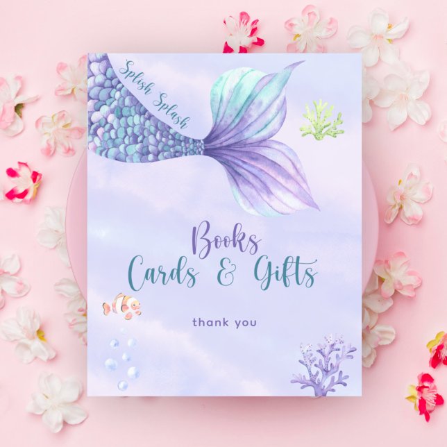 Mermaid Under the Sea Books cards and gifts Poster (Creator Uploaded)