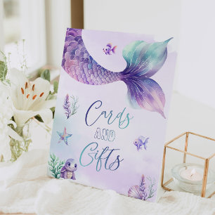 Mermaid Under the Sea Cards and gifts Pedestal Sign