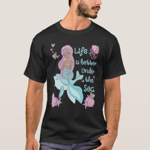 Mermaid Under the Sea Cute Ocean Design T-Shirt