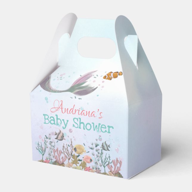 Mermaid Under The Sea  Favour Box (Front Side)