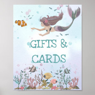 Mermaid Under The Sea Gifts and Cards Poster