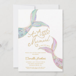 Mermaid Under the Sea Girl Baby Shower Invitation