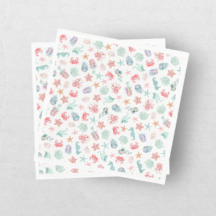 Mermaid Under the Sea Girls Birthday Napkin